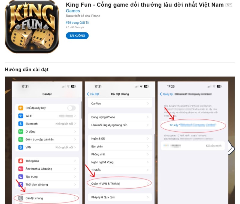 Tải App 3 Tải app Kingfun